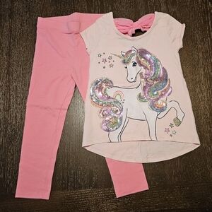 Pink Unicorn Kids Outfit 4T